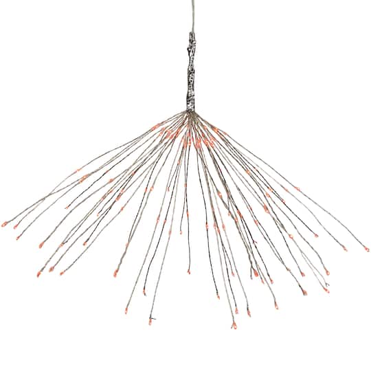 20" LED Lighted Firework Silver Branch Christmas Decoration By Northlight in Silver With Red Lights | 13.5" x 20" | Michaels®